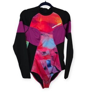NWT BRP Seadoo Women’s Size Large One piece Rashguard Violet Swimsuit Jetski
